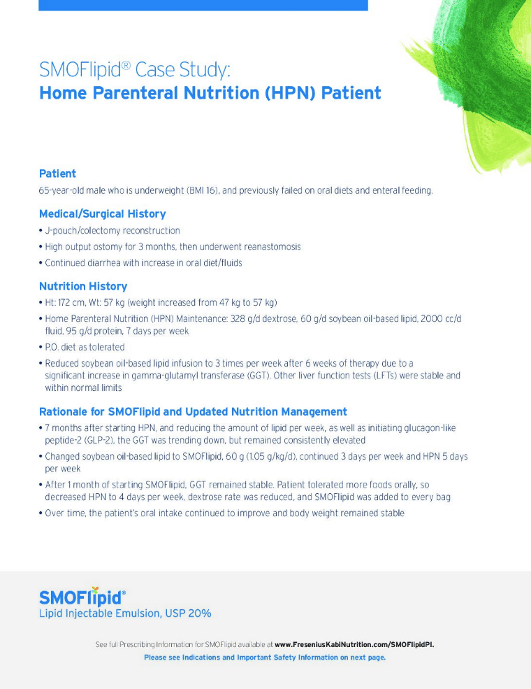 Case Study: Home Parenteral Nutrition (HPN) patient